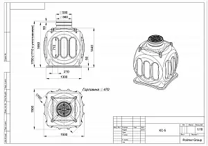 Пластиковый колодец связи КС-5 с каркасом, с крышкой D560 мм 6